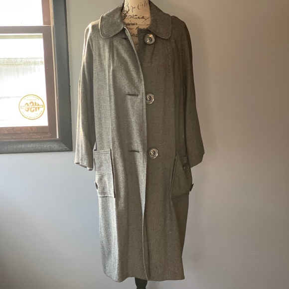 Knee Length Tweed Trench Coat - Picture 1 of 4